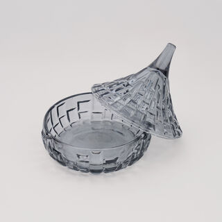 دلتي تمرية زجاج 12.7*12.8سم، رمادي