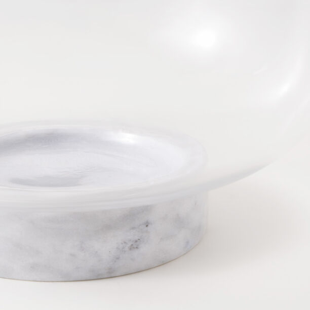 La Mesa Glass Bowl With Marble Base 25*25*11.5Cm image number 3