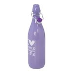 Alberto Glass Bottle Color Painted With Plastic Clip Lid Purple image number 1
