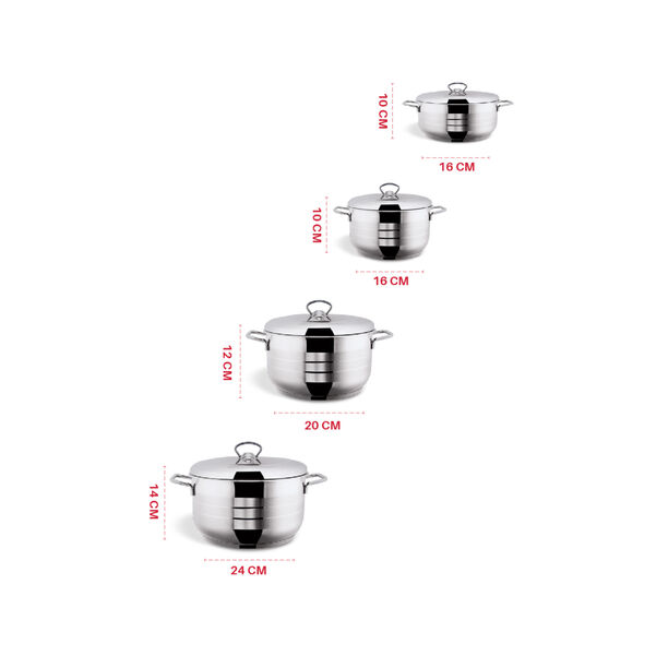 Mistercook 9 piece stainless steel cookware set image number 2