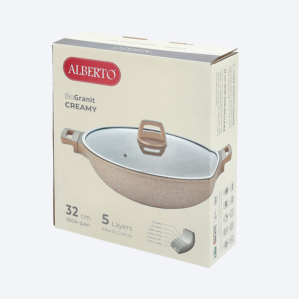 Alberto Deep Fry Pan Granite 33 cm With Cover image number 6
