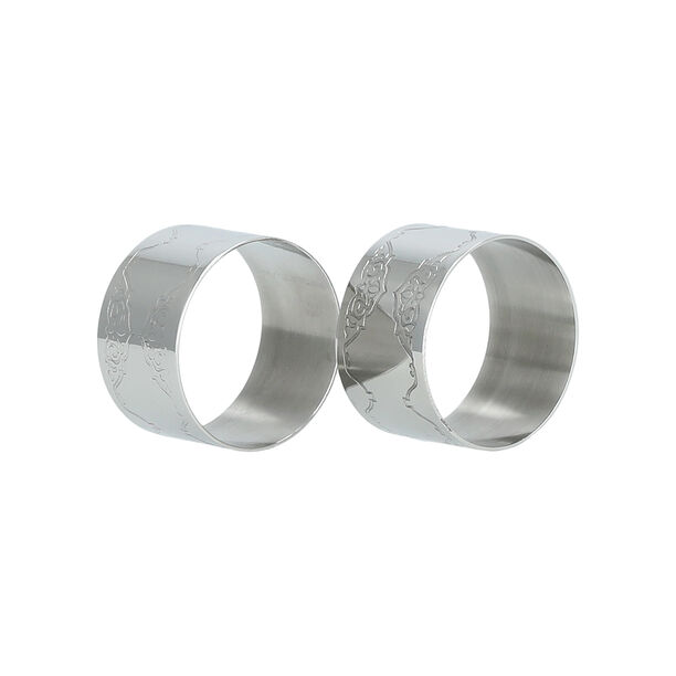 AlKhaiyl 2 Pieces Stainless Steel Napkin Rings Set image number 0