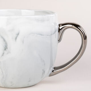 La Mesa Marble With Silver Coffee Set 12 Pieces 