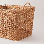 Homez Rectangular Storage Basket Rattan, Beige 40*30*28Cm image number 1