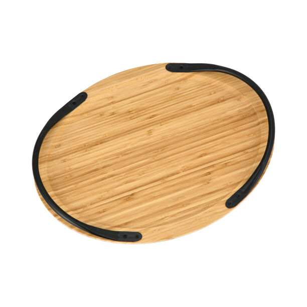Alberto Bamboo Serving Tray With Metal Handle image number 2
