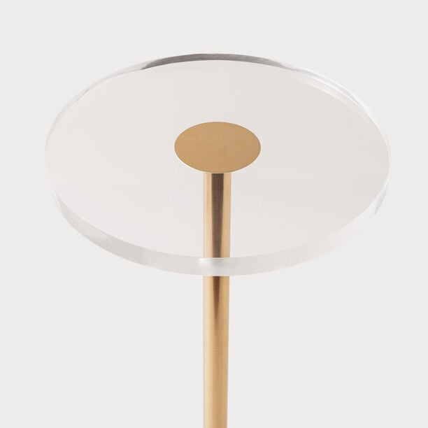 Homez Serena Side Table, Gold 30*30*60Cm image number 2