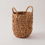 Homez Round Storage Basket Rattan, Beige 22*22*28Cm image number 1