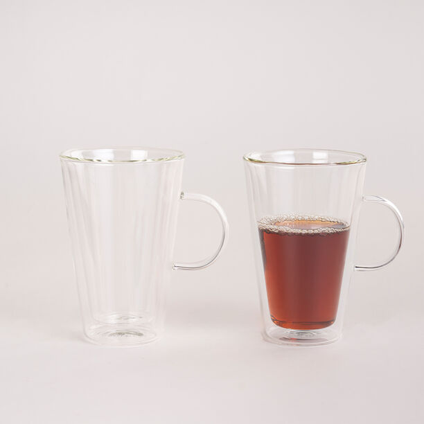 طقم اكواب قطعتين 350 مل زجاج مزدوج من فير image number 1