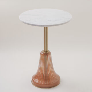 Homez marble side table 46*55cm, brown