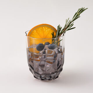La Mesa 4Pcs Hand Made Glass Tumbler, Grey 300Ml