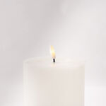 LED rustic candle in white 10*15cm image number 2