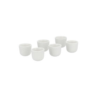 Dallaty white porcelain and glass Tea and coffee cups set 18 pcs