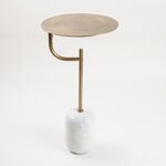 Homez Marble Side Table, Beige 31*53 Cm image number 0