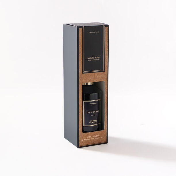 معطر زجاجي بعطر العود 150 مل كاكي image number 0