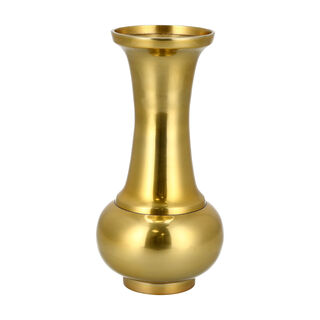 Aluminium Vase Shiny Brass Finish