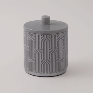 Homez Ceramic Cotton Jar, Green 10*10*12.5Cm