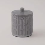 Homez Ceramic Cotton Jar, Green 10*10*12.5Cm image number 1