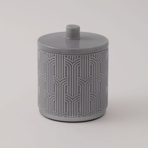 Homez Ceramic Cotton Jar, Green 10*10*12.5Cm image number 1