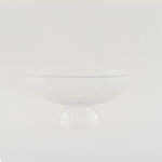 Homez Glass Ribbed Decor Bowl 29.4*29.4*14.4Cm image number 0
