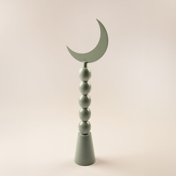 هومز هلال رمضان معدني بقاعدة كروية باللون الأخضر 47*8*15سم image number 0