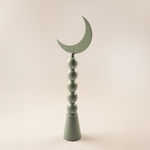 هومز هلال رمضان معدني بقاعدة كروية باللون الأخضر 47*8*15سم image number 0