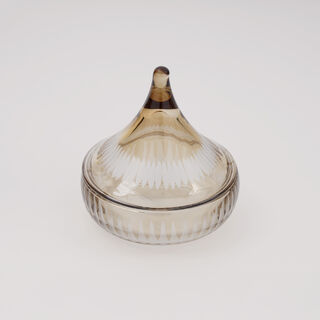 دلتي تمرية زجاج 15 مل، بني