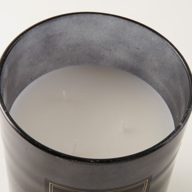 Homez glass jar scented candle sunny sangria, black 15*20cm image number 2