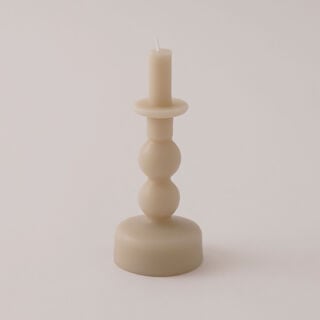 Homez Soya Wax Glow Candle, Beige 5.8*5.8*14Cm