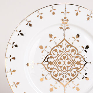16 Pcs Porcelain Dinner Set Gold Frill 