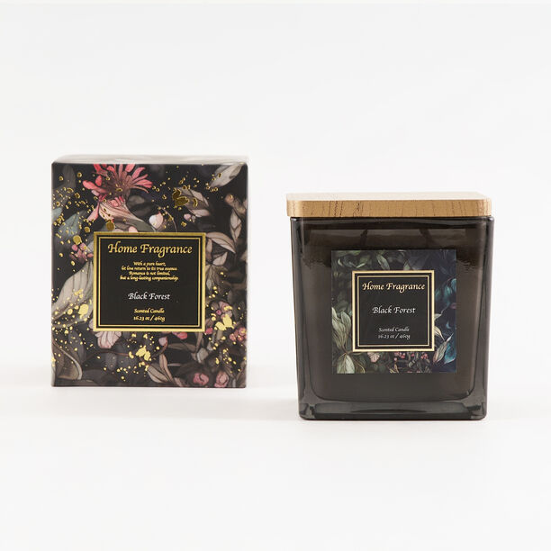 هومز شمعة معطرة زجاجية برائحة الغابة السوداء، 460 جرام image number 0