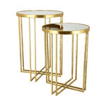 2 Pcs Nested Table Gold Dia image number 2