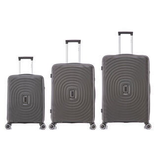 Travel vision durable PP 3 pcs luggage set, black