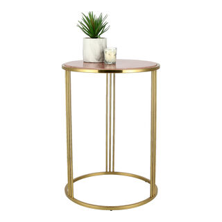 Side Table Rose Quartz Premium Stone
