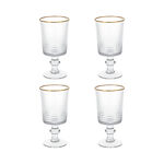 4 Pcs Juice Glass Set With Gold Rim image number 2