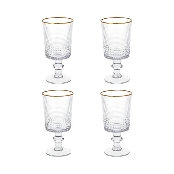 4 Pcs Juice Glass Set With Gold Rim image number 2
