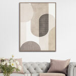 Homez color block cotton canvas art in wooden frame 60* 80*4.5cm image number 1