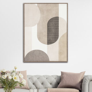 Homez color block cotton canvas art in wooden frame 60* 80*4.5cm