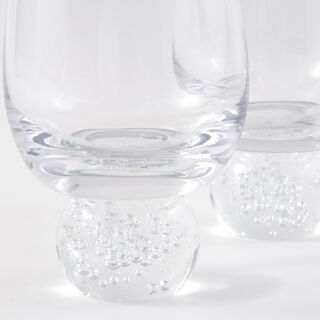 La Mesa 4Pcs Clear Glass Cup Set With Bubble Base