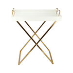 Butler Table Tray Top Gold With White image number 1
