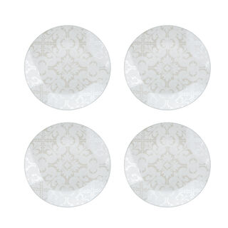 La Mesa Portu Casa 4 Pieces Set 10.5" Dinner Prmu Plate New Bone