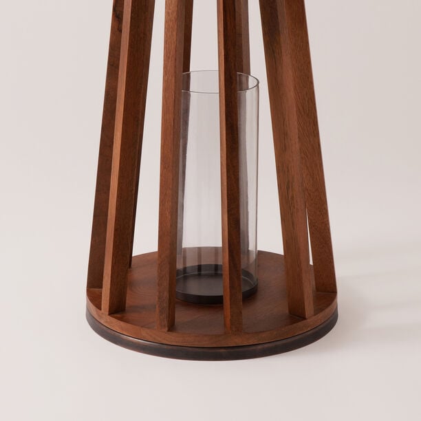 هومز فانوس خشبي مع معدن 31*31*54سم image number 1