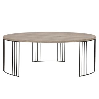Coffee Table Oak Color Dia 95 xht: 35 Cm