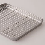 Alberto Stainless Steel Baking Tray With Grill 55*33*32Cm, Silver image number 1