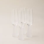 La Mesa 4 pcs juice glass ribbed with frosted bottom 6*6*22.5 cm image number 0