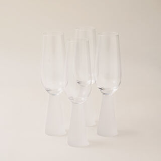 La Mesa 4 pcs juice glass ribbed with frosted bottom 6*6*22.5 cm