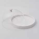 La Mesa Porcelain Serving Plate with Glass Lid 25*25*3 cm image number 4