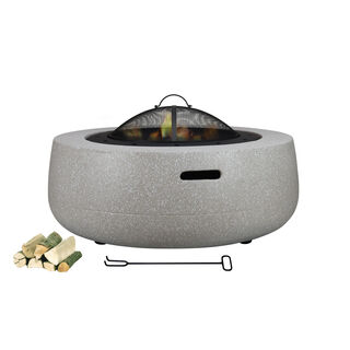Homez metal firepit, black 115*115*48 cm