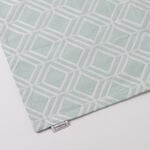 100% Cotton cushion cover with Geometric Embroidery Ice Blue 45x45cm image number 1