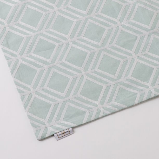 100% Cotton cushion cover with Geometric Embroidery Ice Blue 45x45cm image number 1