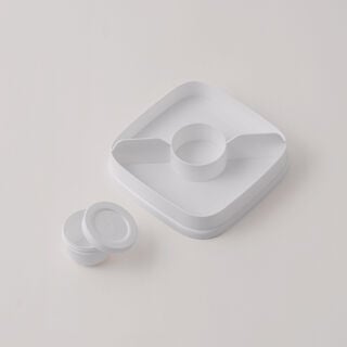 Alberto plastic salad box, white 15.8*15.8*14.3cm